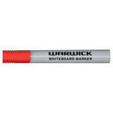 Warwick Whiteboard Marker Red Bullet Tip Box 12 - Cafe Supply