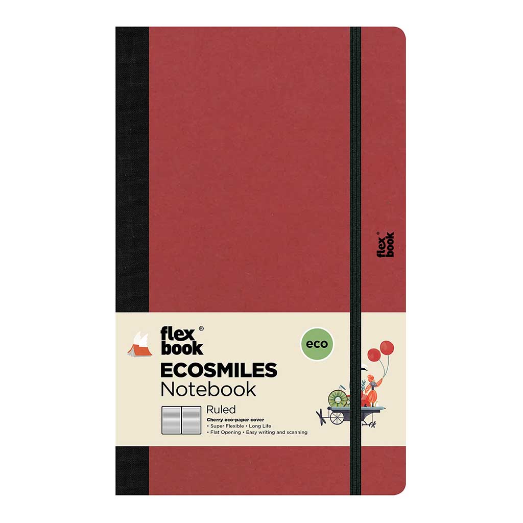 Flexbook Ecosmiles Notebook Medium Ruled Cherry - Cafe Supply