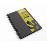 Artgecko Shady Sketchbook A4 80 Pages 40 Sheets 200gsm Black Toned Card - Cafe Supply