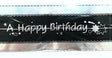 Cake Band Happy Birthday Black/Silver 63mm (7m) - Cafe Supply