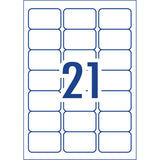 Avery Label L7160-20 Laser 21up 20 Sheets 63x38mm - Cafe Supply