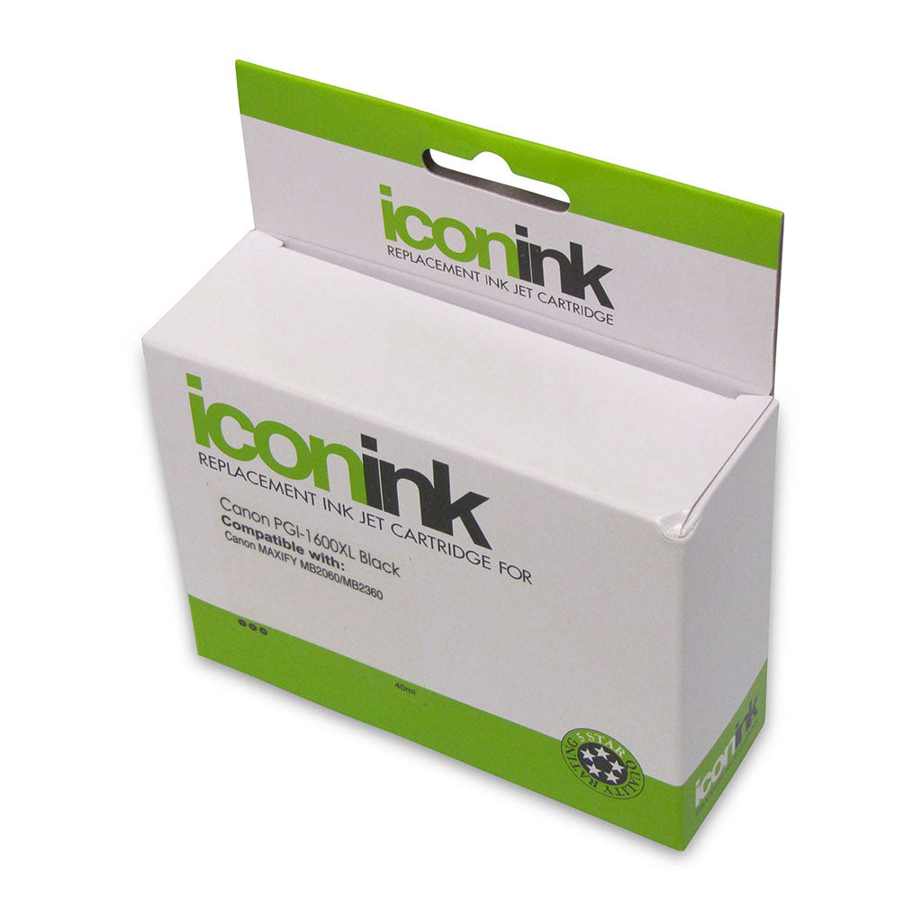 Icon Compatible Canon PGI1600XL Black Ink Cartridge - Cafe Supply