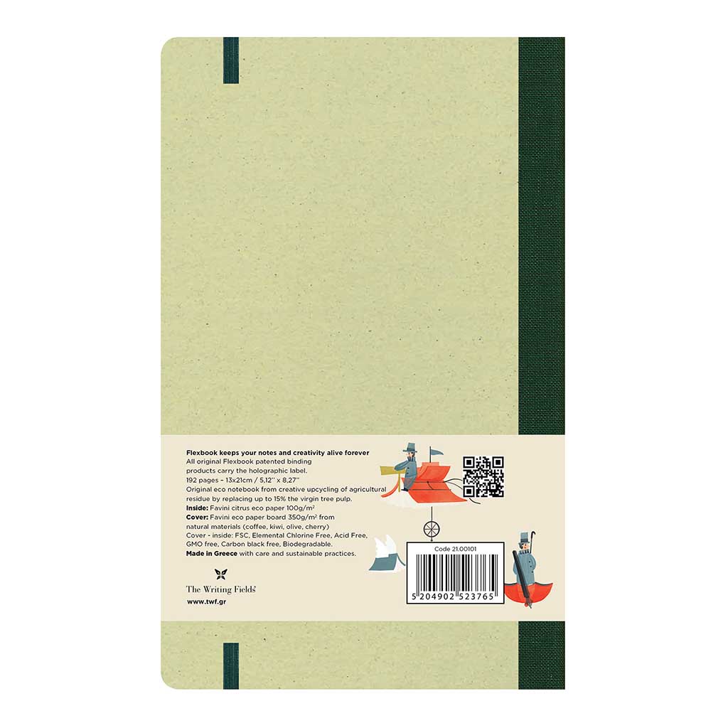 Flexbook Ecosmiles Notebook Medium Ruled Kiwifruit - Cafe Supply