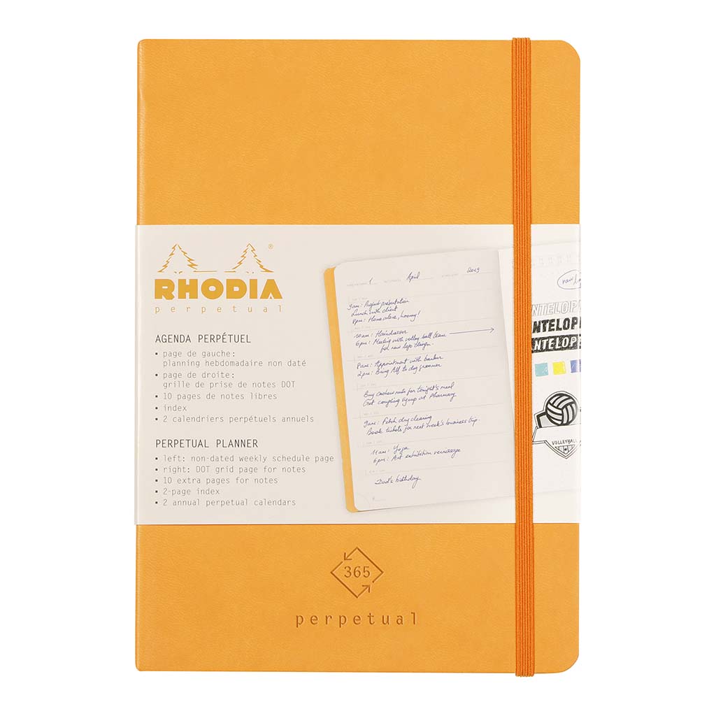 Rhodia Perpetual Diary A5 Orange - Cafe Supply