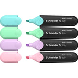 Schneider Highlighter Job Pastel Assorted Wallet 4 pieces - Cafe Supply