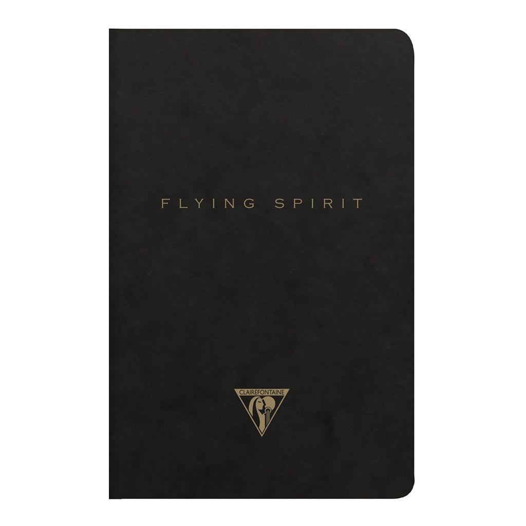 Flying Spirit Sewn Notebook 9x14cm Black - Cafe Supply