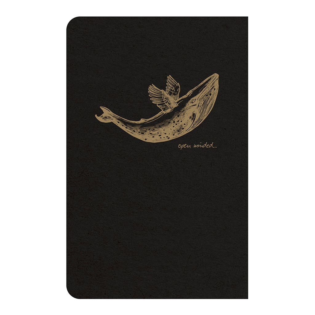Flying Spirit Sewn Notebook 9x14cm Black - Cafe Supply