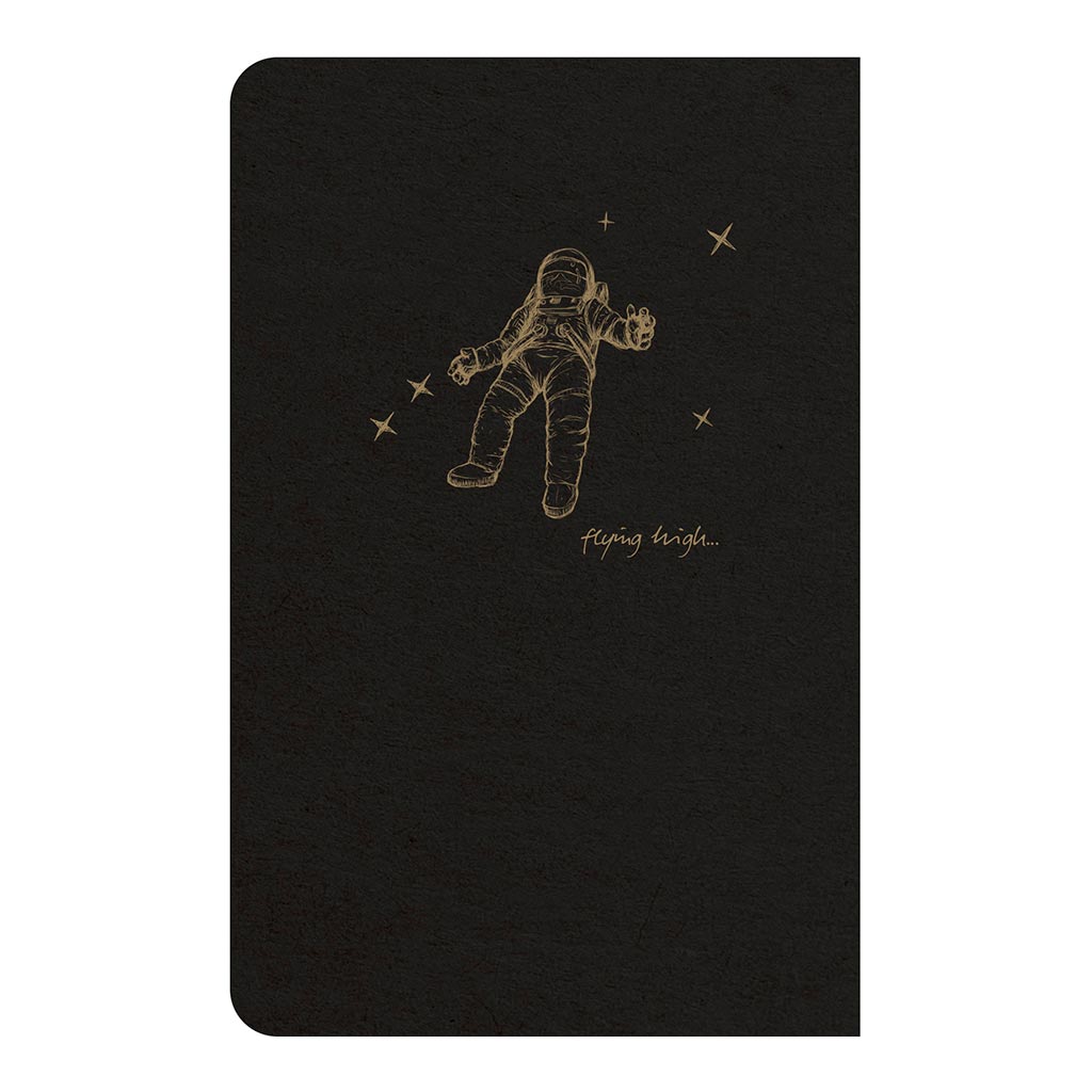 Flying Spirit Sewn Notebook 9x14cm Black - Cafe Supply