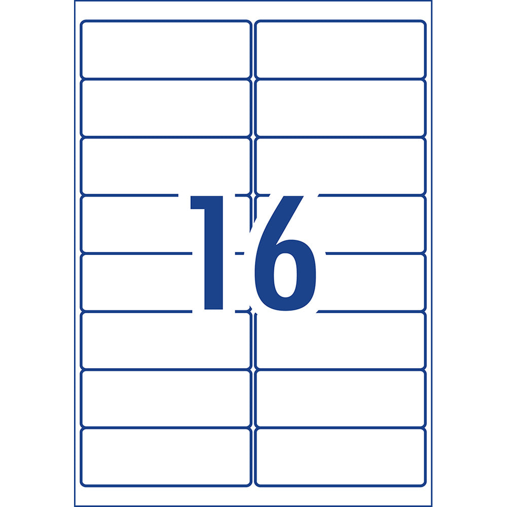 Avery Label L7162-20 Laser 16up 20 Sheets 99x34mm - Cafe Supply