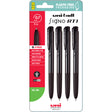 Uni Signo RT1 0.7mm Retractable Black Hangsell Pk4 - Cafe Supply