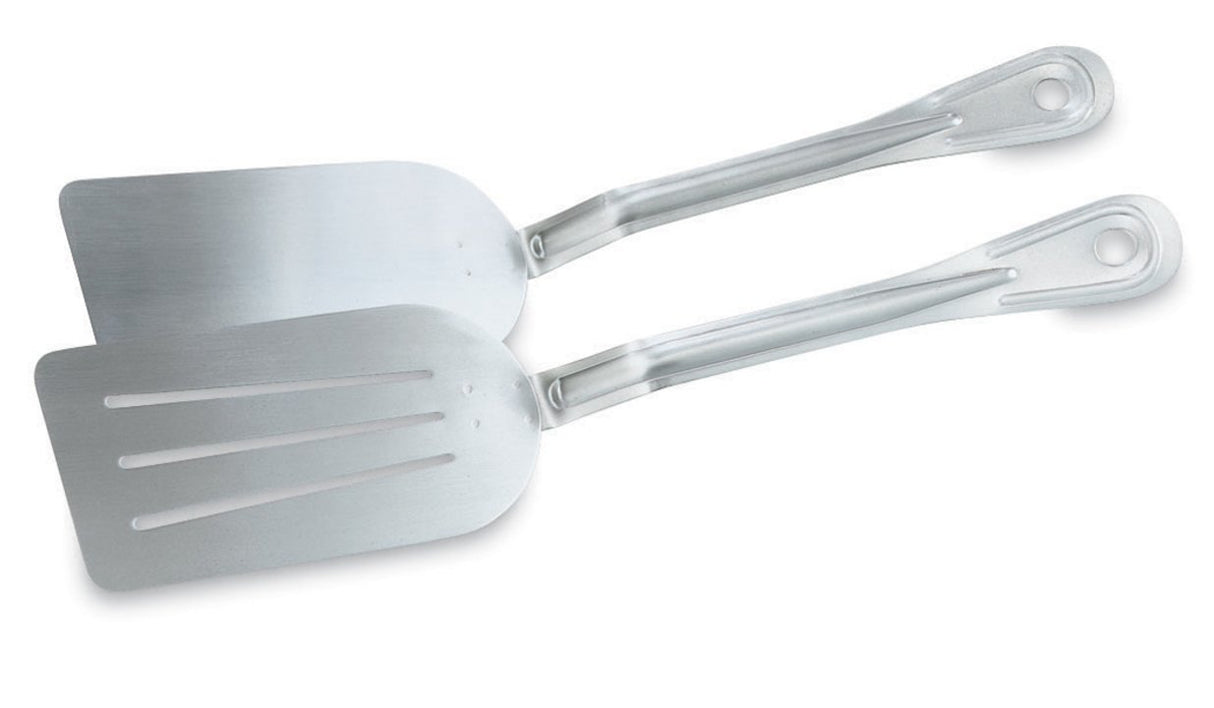 14.25-inch stainless steel slotted pancake turner - Cafe Supply