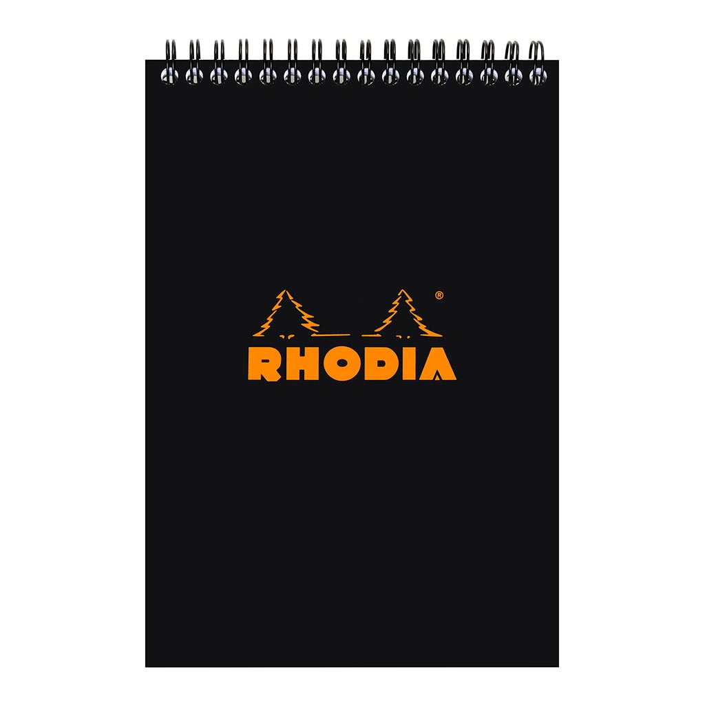 Rhodia Classic Notepad Spiral A5 Lined Black - Cafe Supply