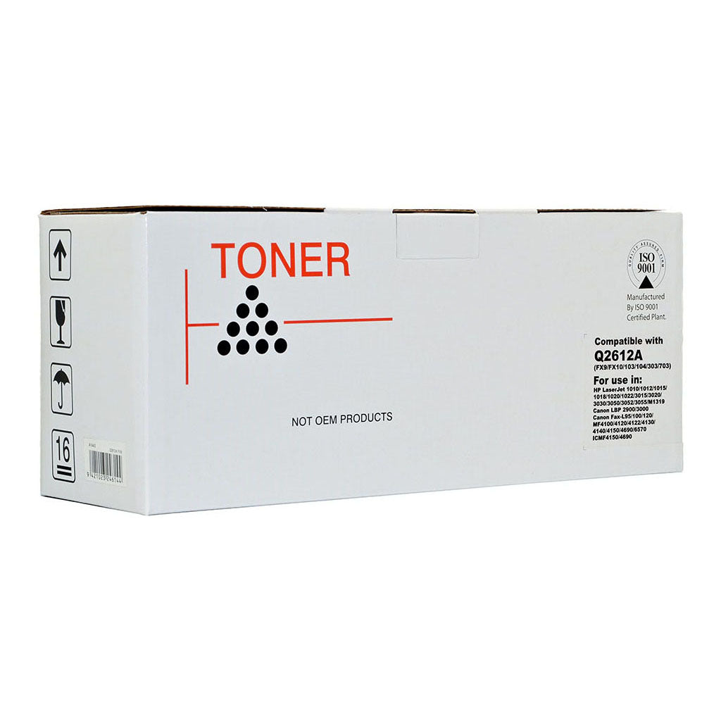 Icon Compatible HP Q2612A Canon FX9 FX10 CART303 Black Toner - Cafe Supply