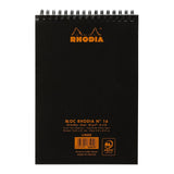 Rhodia Classic Notepad Spiral A5 Lined Black - Cafe Supply