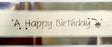 Cake Band Happy Birthday White/Silver 63mm (7m) - Cafe Supply