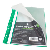 OSC Binder Display Book A4 20 Pocket Green - Cafe Supply