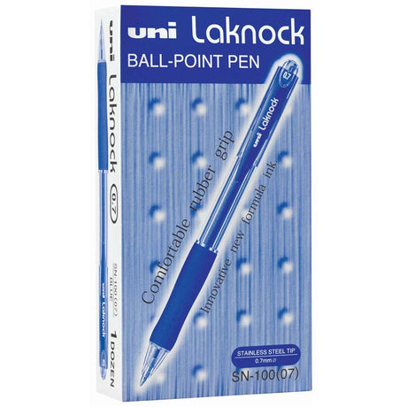 Uni Laknock 0.7mm Retractable Fine Blue SN-100 - Cafe Supply