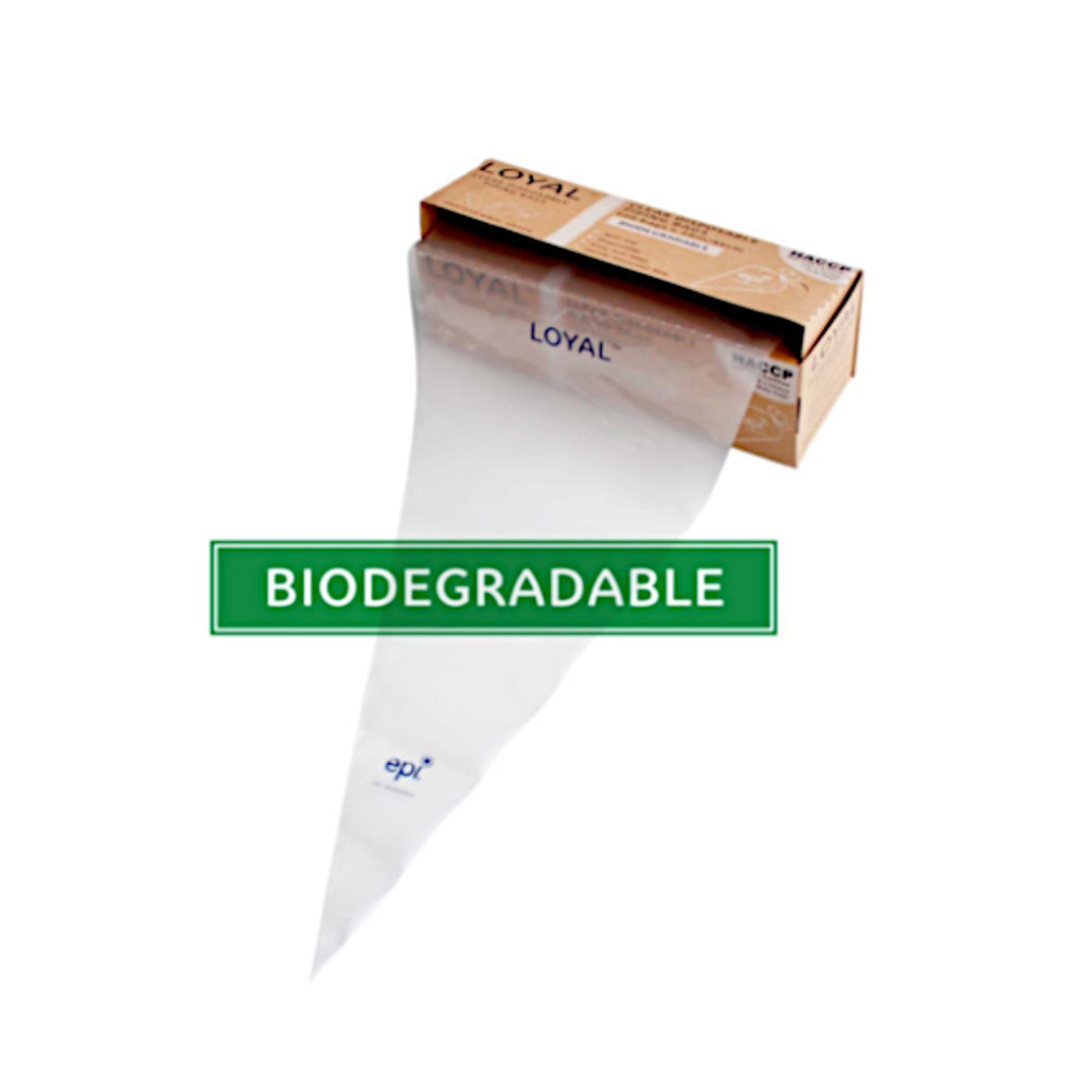 18" (460mm) Disposable Non Slip Clear Bags (100) - Cafe Supply