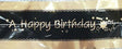 Cake Band Happy Birthday Black/Gold 63mm (7m) - Cafe Supply
