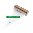 22" (550mm) Disposable Non Slip Clear Bags (100) - Cafe Supply