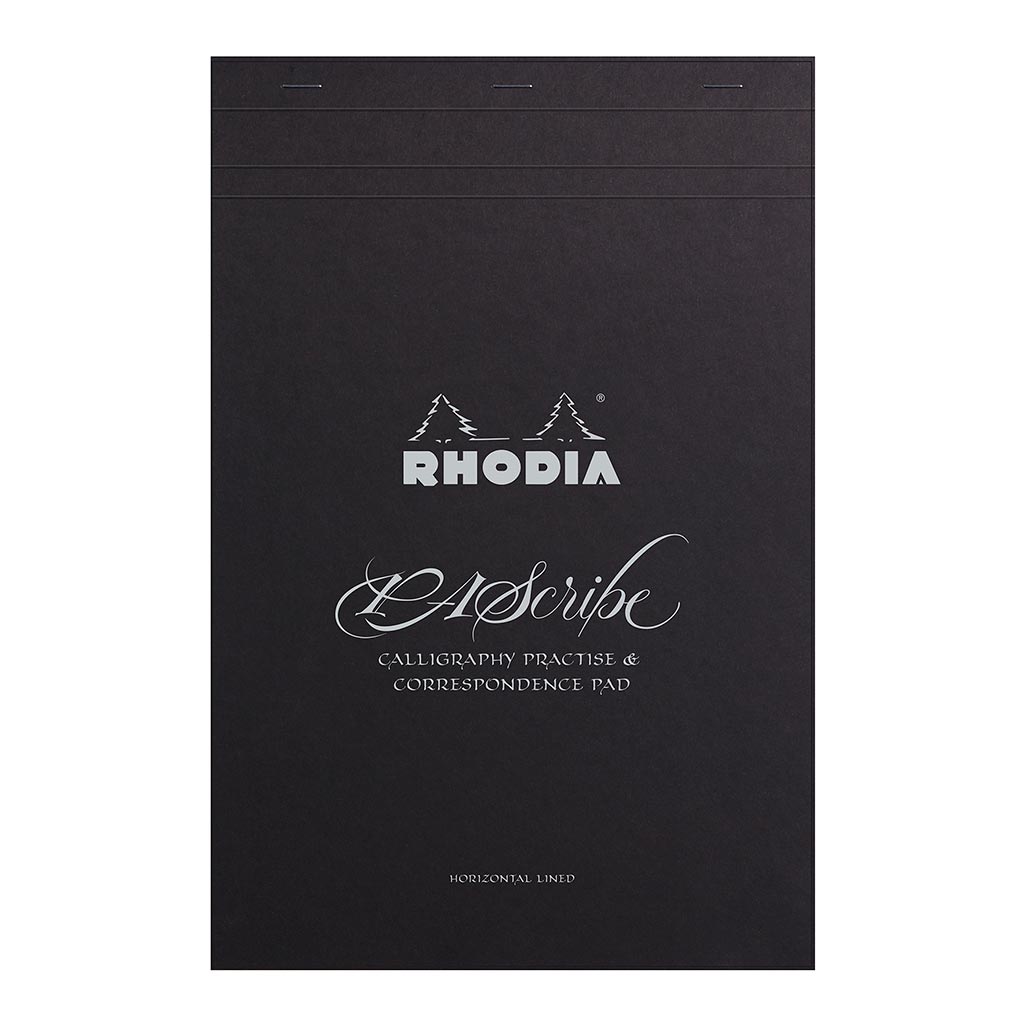 Rhodia PAScribe Calligraphy Carb'on Black Pad A4+ Lined - Cafe Supply