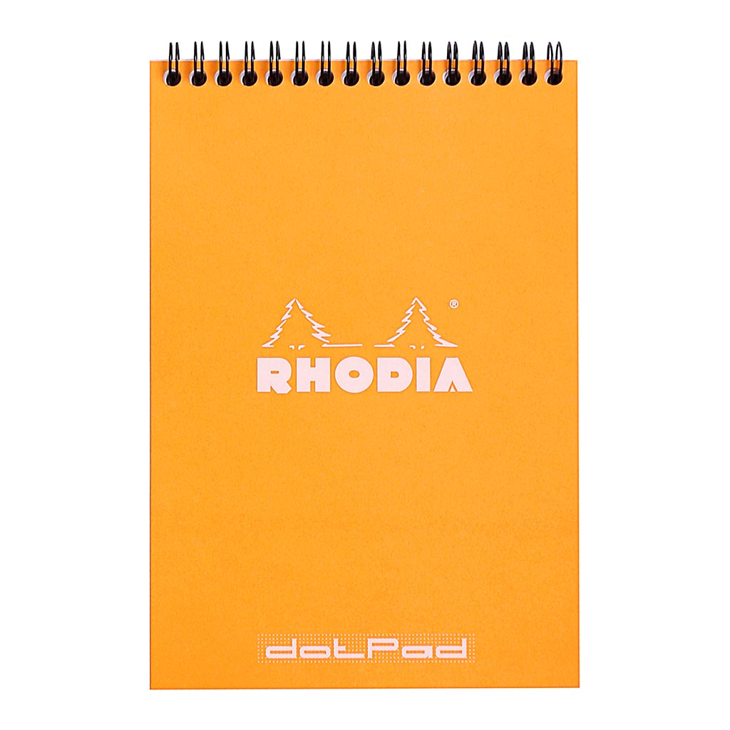 Rhodia Classic Notepad Spiral A5 Dotted Orange - Cafe Supply