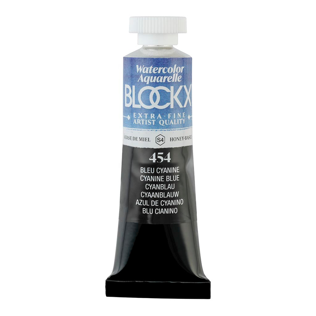 BLOCKX Watercolour Tube 15ml S4 454 Cyanine Blue - Cafe Supply
