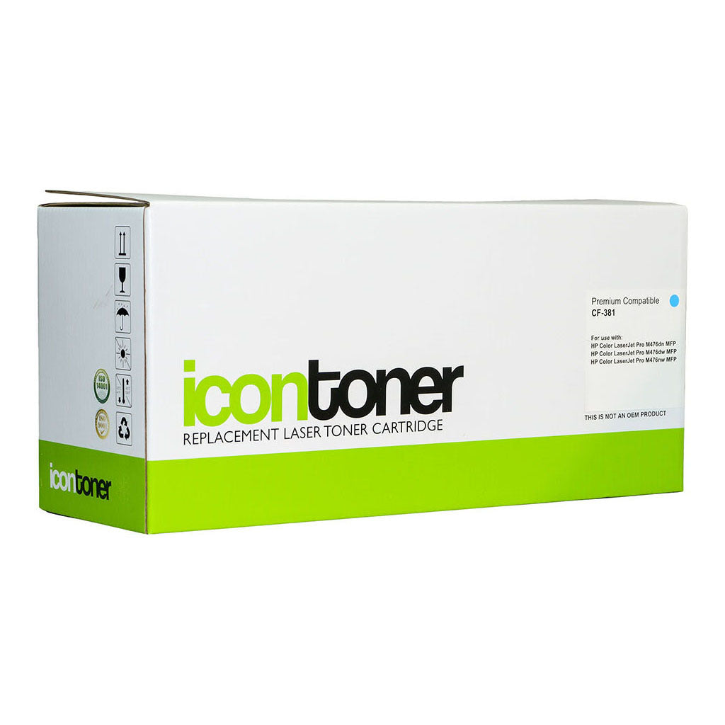 Icon Compatible HP CF381A Cyan Toner Cartridge (312A) - Cafe Supply