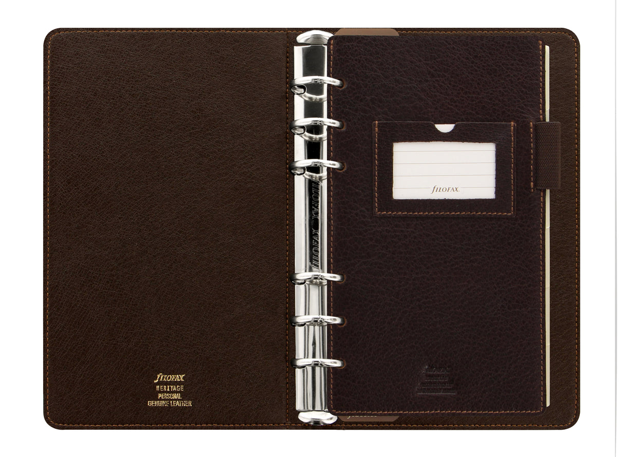 Filofax Organiser Heritage Personal Brown - Cafe Supply