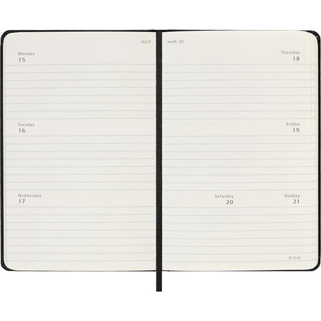 Moleskine Diary 12 Month Weekly Horizontal HC Pocket Black - Cafe Supply