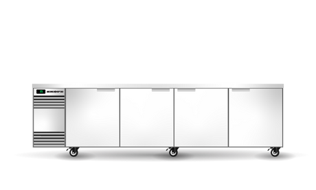 Skope BackBar 4 Solid Swing Door SlimLine Fridge