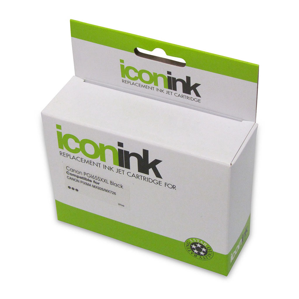 Icon Compatible Canon PGI655XXL Black Ink Cartridge - Cafe Supply