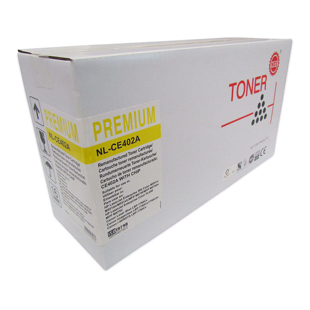 Icon Compatible HP CE402A CE252A Yellow Toner Cartridge (507A) - Cafe Supply