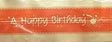 Cake Band Happy Birthday Red/Gold 63mm (1m) - Cafe Supply