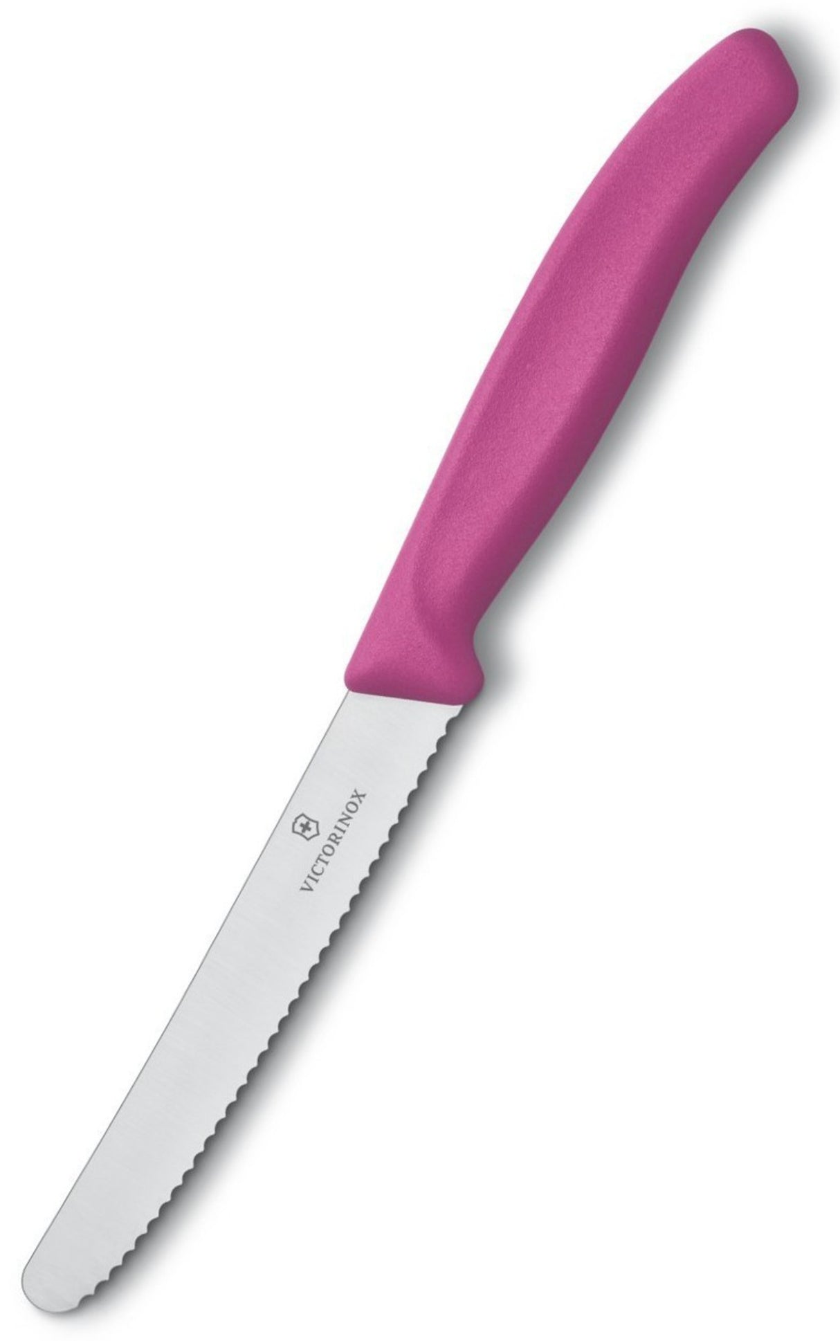 Tomato Knife, Pink Nylon Handle (11cm Serrated Blade) - Cafe Supply