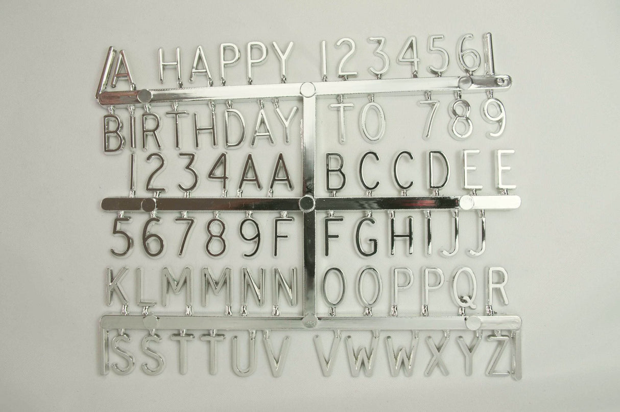 Letter & Numeral Set, silver - Cafe Supply
