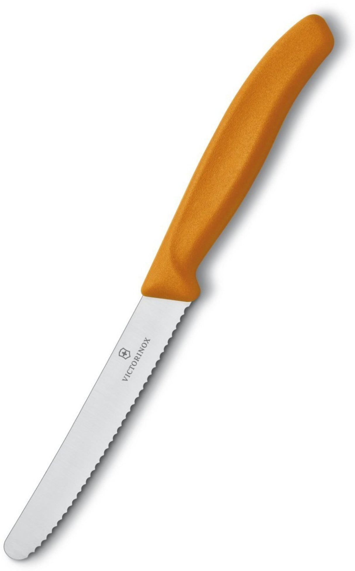 Tomato Knife, Orange Nylon Handle (11cm Serrated Blade) - Cafe Supply