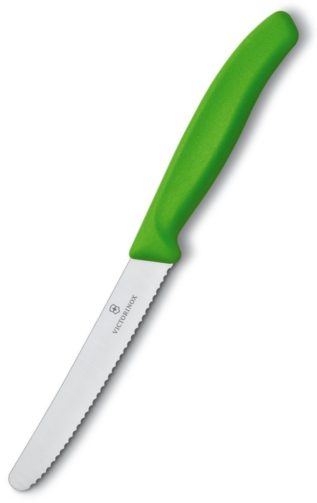 Tomato Knife, Green Nylon Handle (11cm Serrated Blade) - Cafe Supply