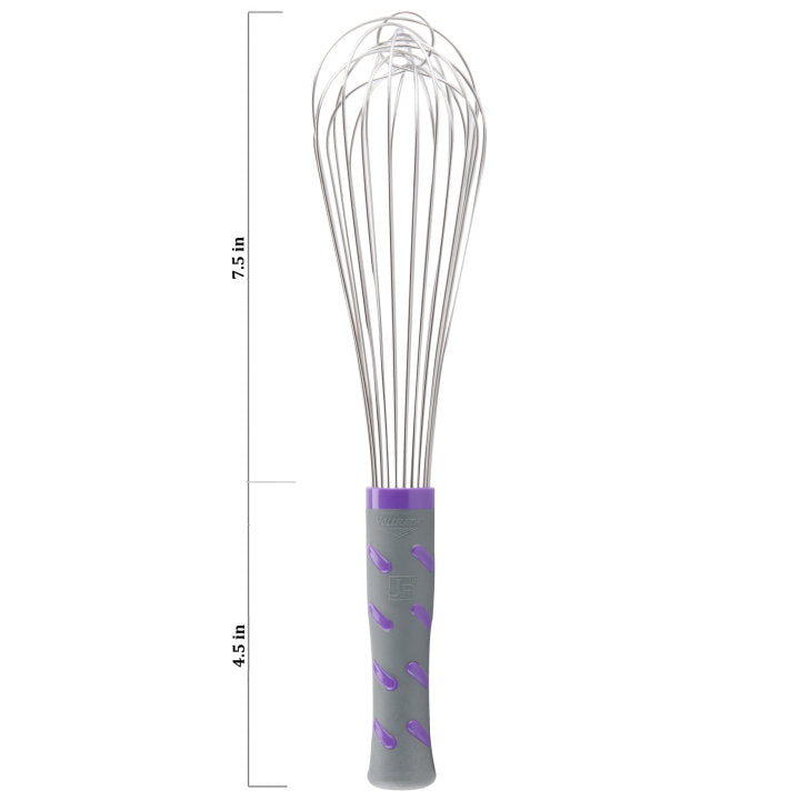 12-inch stainless steel piano whip with nylon handle - Cafe Supply
