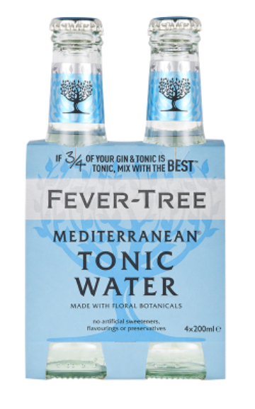 Fever-Tree Mediterranean Tonic Water Bottles 4 x 200ml - Cafe Supply