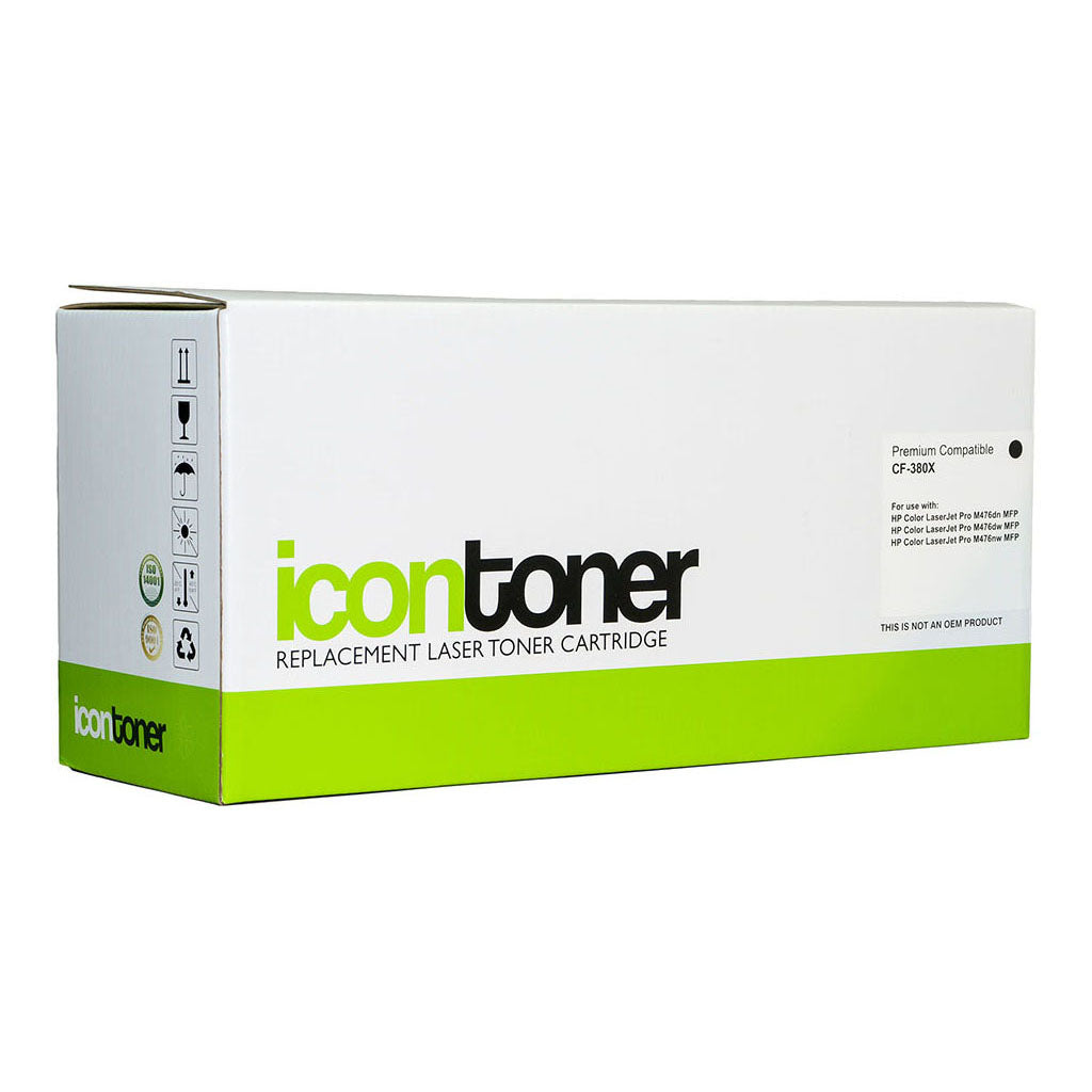 Icon Compatible HP CF380X Black Toner Cartridge (312X) - Cafe Supply