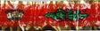 Green Holly/Lantern, Gold Band (7 Metre Roll, 76mm width) - Cafe Supply