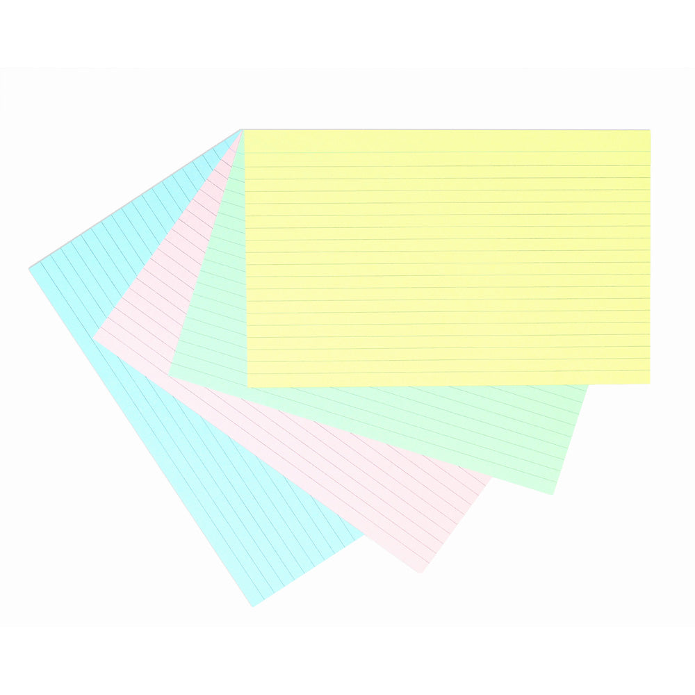 Silvine Record Cards 8x5 Ruled Assorted Colours - Cafe Supply