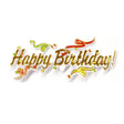 Happy Birthday Streamers Motto 120mm (6) - Cafe Supply