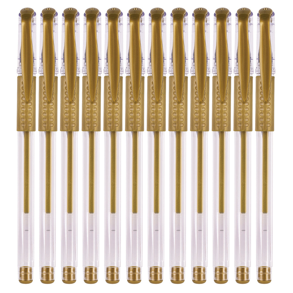 Basics by Zart Gel Pens 12 Pack Gold - Cafe Supply
