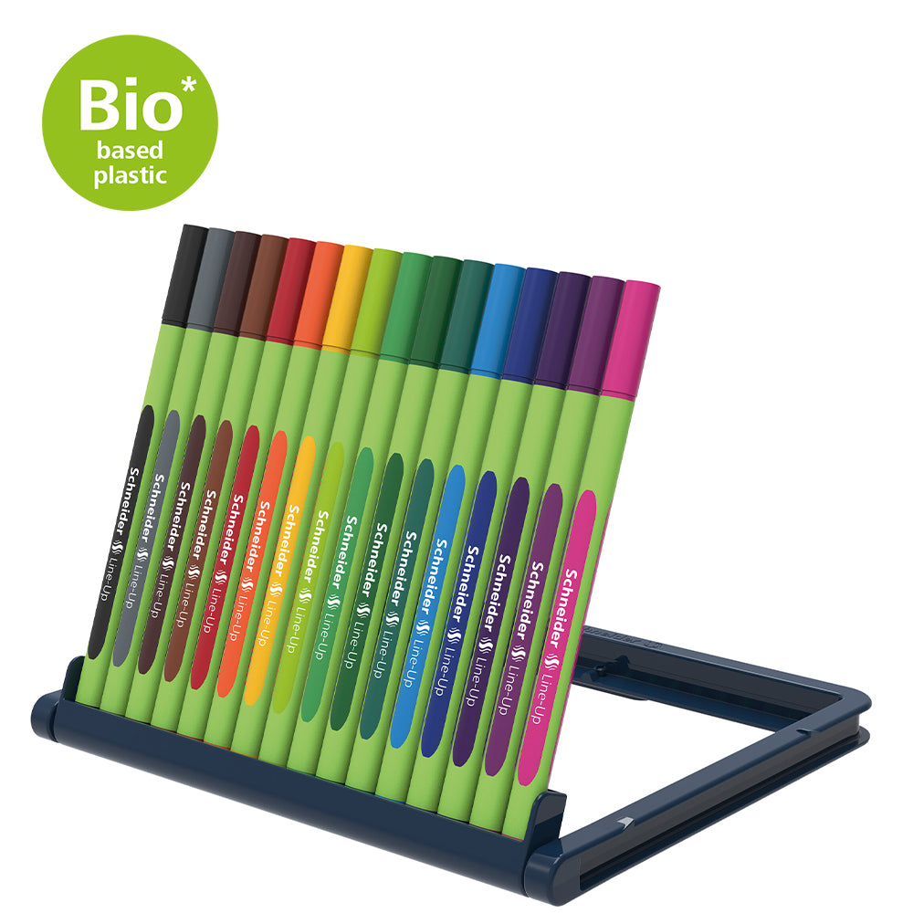 Schneider Fineliner Line-Up 0.4mm assorted Adjustable pencil case stand 16 pieces - Cafe Supply