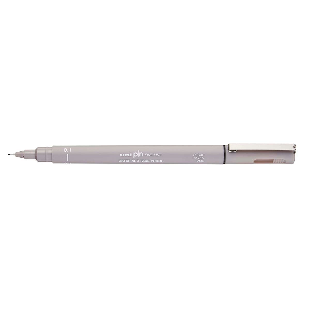 Uni Pin Fineline Permanent 0.1 mm Light Grey - Cafe Supply