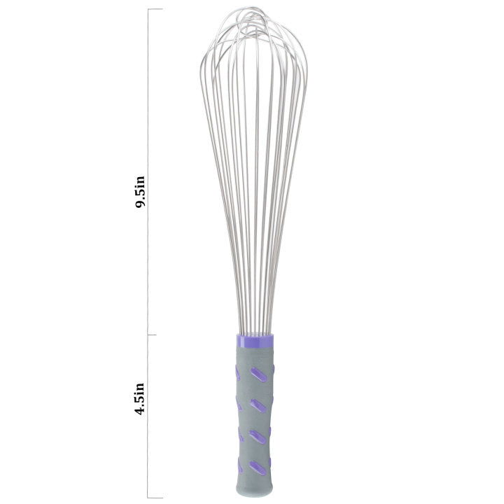 14-inch stainless steel piano whip with nylon handle - Cafe Supply