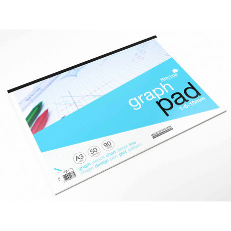 Silvine Graph Pad A3 1-5-10mm 90gsm 50 Sheets - Cafe Supply
