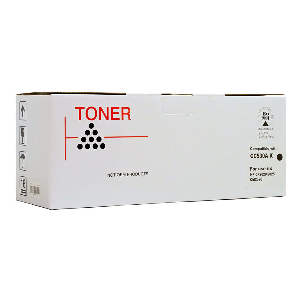 Icon Compatible HP CC530A Canon CART318 CART418 Black Toner Cartridge - Cafe Supply
